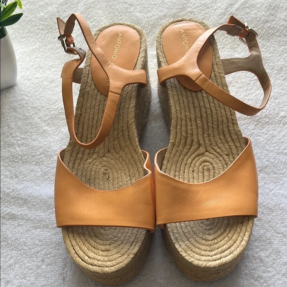 ANTONIO MELANI Orange Espadrille Shoes